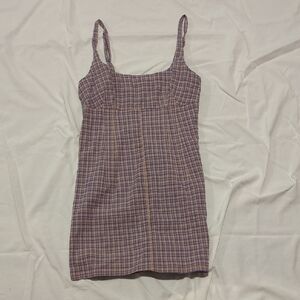 BDG Lavender and Peach Checkered Top